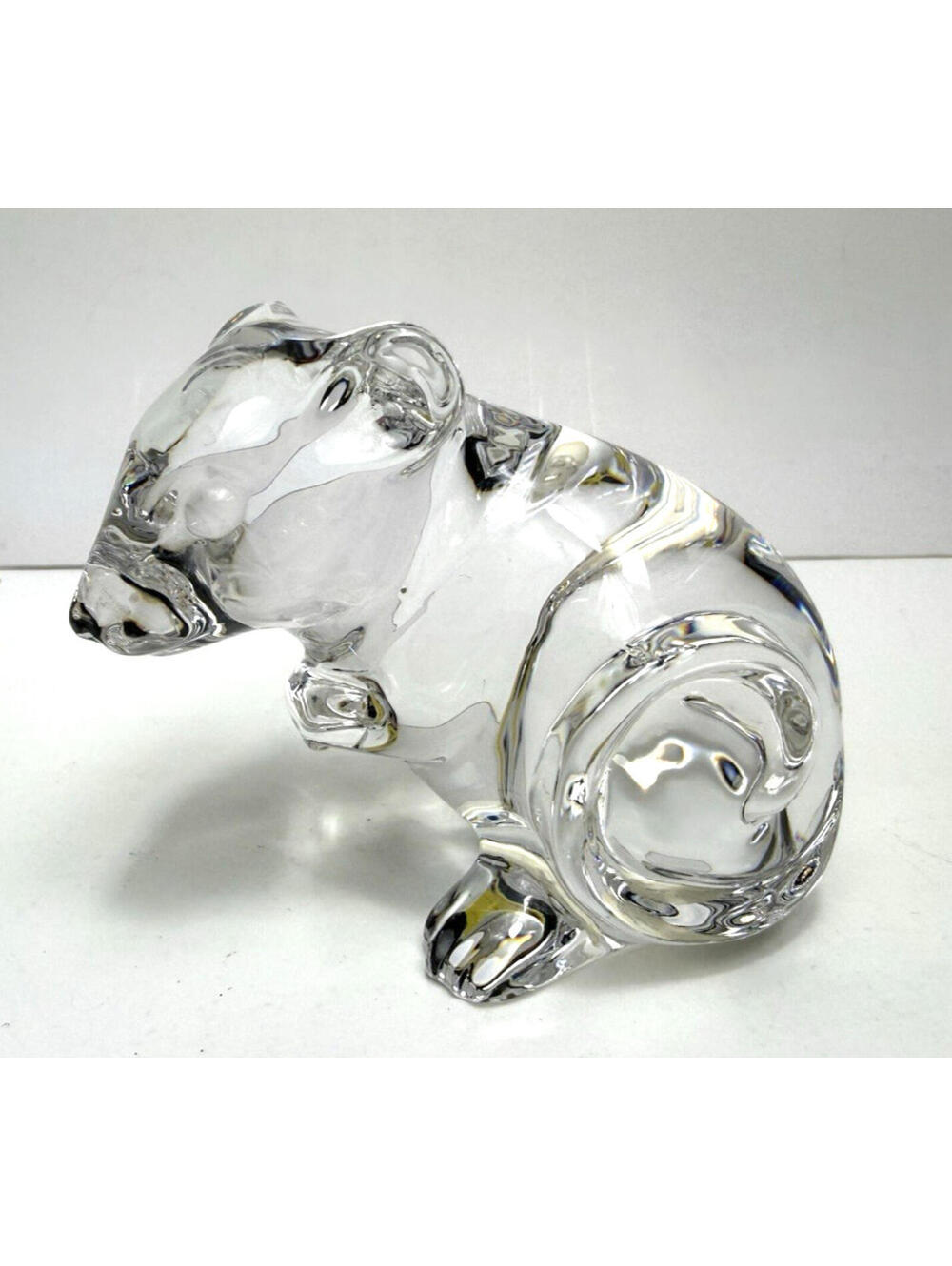 70s Princess House Pets Crystal Mouse Rat Lead 24% Figurine Paperweight Germany